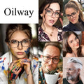 Oilway Blue-Light Blocking Glasses Computer Reading/Gaming/TV/Phones Glasses Fashion Anti Eyestrain Glasses for Women Men(E6