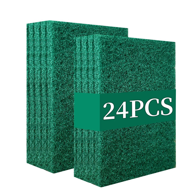Heavy Duty Scour Pads Sponge Dish Scrubber Non-Scratch Green Reusable Household 