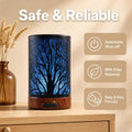 EQUSUPRO Essential Oil Diffuser 150ml Black Metal Aromatherapy Oil Diffuser Ultrasonic Cool Mist Diffuser with Auto Shut-Off Protection,7 Colors