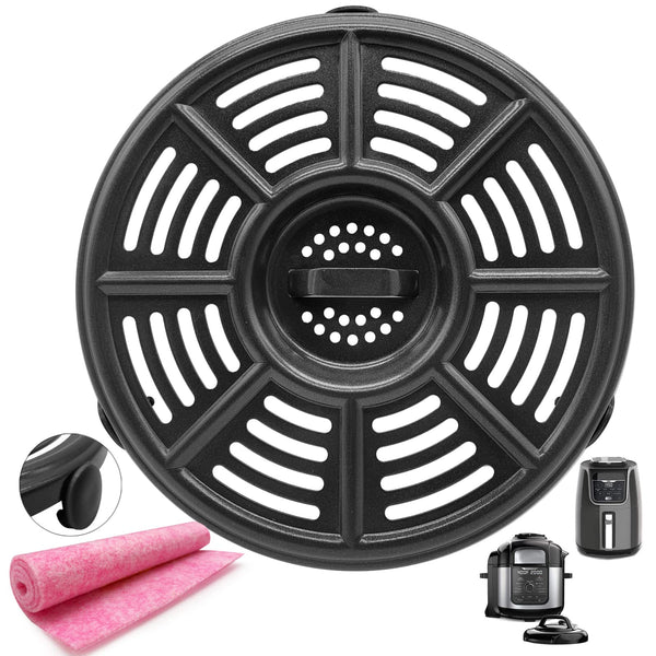 Air Fryer Replacement Parts Crisper Plate for Ninja Air Fryers Foodi, 8.2 inch 4QT Premium Round air Fryer Tray Grill Pan Plate Accessories with