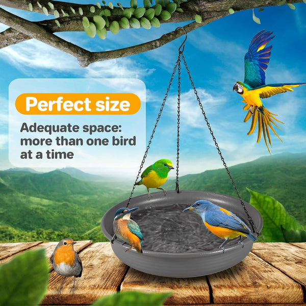 Hanging Bird Bath Hanging Bird-Feeder - CARGEN Garden BirdBath Tray Wildlife Feeder Plate Water Bowl or Water Bowl for Outdoors Garden Patio