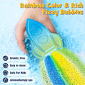 Space Bath Bombs for Kids with Surprise Inside, 8 Pack Kids Galaxy Bath Bombs with Space Toys for Toddler Boys Girls Handemade Rainbow Bubble Bath