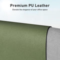 Aothia Desk Protector Mat, Mouse Pad, Non-Slip Waterproof PU Leather Desk Blotter, Laptop, Writing for Office and Home (23.6" x 13.7", Olive