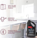 HOPE'S Perfect Glass Cleaner Spray Refill, Streak-Free, Ammonia-Free Window, Mirror, Screen, Tinted Glass, and Shower Door Cleaner, Indoor and