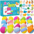 Bath Bombs for Kids with Surprise Inside, 20 Pack Kids Bath Bombs Gift Set with Toys for Girls Boys, Handmade Bubble Bath Fizzy Balls Kit for