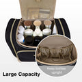 BAGSMART Women's Travel Toiletry Bag, Water-resistant Large Capacity, Black | Cosmetic Makeup Bag, Door Room Essentials Travel Organizer for Full