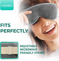 MyHalos® Heated Eye Mask for Dry Eyes - Steam Warm Compress for Eyes - Remove Styes, Chalazion Therapy Warming and Heating Pad Hot Compress -