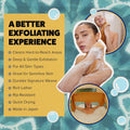 GOSHI Exfoliating Shower Towel - Long Body Scrubber, Orange | For back acne, KP & smooth skin, durable quick dry nylon washcloth, ethically