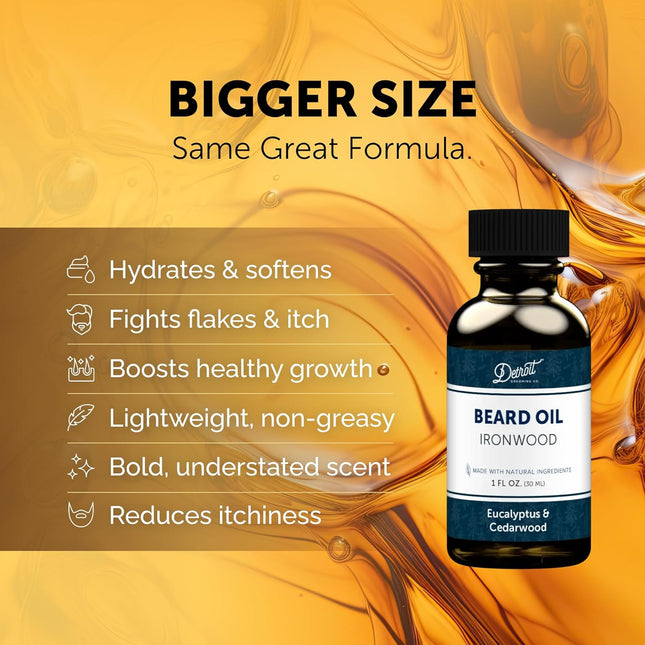 Detroit Grooming Beard Oil | Hydrating & Nourishing Formula Ã¢ÂÂ¢ Ironwood Scen