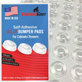 Pack of 100 Sound Dampening Cabinet Door Bumpers - Clear Soft Close Self Adhesive Rubber Pads - Transparent Rubber Feet for Drawers, Cupboards