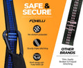 Foxelli XL Hammock Straps - Extra Long 20FT Heavy Duty No-Stretch Suspension System, 40+2 Loops, 2000 LBS Capacity, for Indoor/Outdoor Use â Set
