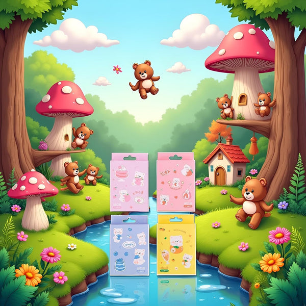 20 Pcs/Box Adhesive Bandages, Random Color Waterproof Band Aid, Cute Kids Bandages, Elastic Sticker,Cartoon Aid Patches Random Styles Adhesive