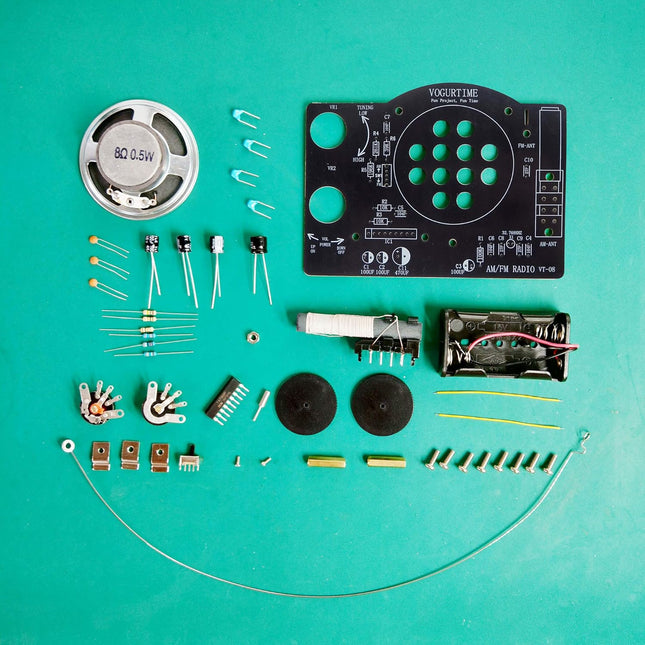 AM FM Radio Kit Soldering Project Kit for Learning Practicing Teaching Electronics, Great STEM Project and Gift, New Ver