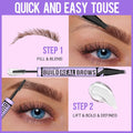 iMethod Eyebrow Pen and Eyebrow Gel - Eyebrow Pencils for Women with 4-Fork-Tip & Brow Gel Clear, Magical 2-in-1 Dual-Ended Brow Pen for
