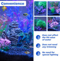 Ameliade Aquarium Artificial Plastic Plants Decorations and Rock Cave Decor Set Goldfish Betta Fish Tank Accessories Small Large Fish Bowl