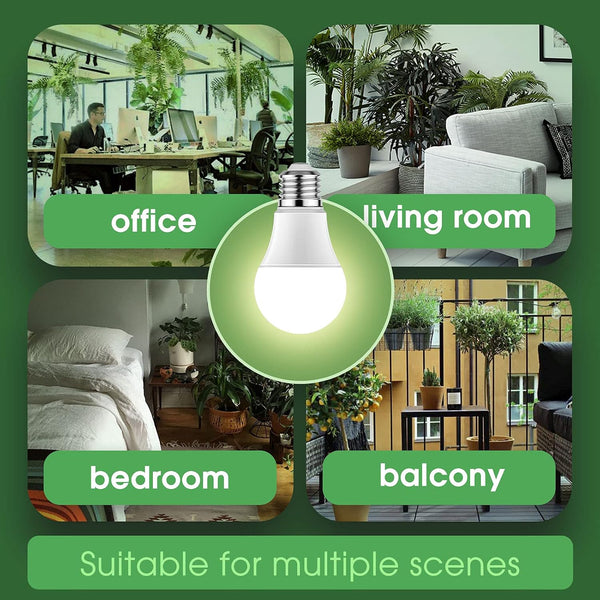 Grow Light Bulbs, Briignite LED Grow Light Bulb A19 Bulb, Full Spectrum Grow Light Bulb, Plant Light Bulbs E26 Base, 11W Grow Bulb 100W
