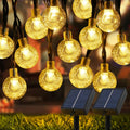 USOKYO Solar Lights Outdoor Waterproof, 2 Pack Total 120LED 72FT Solar String Lights for Outside with 8 Modes, Outdoor String Lights Crystal Globe