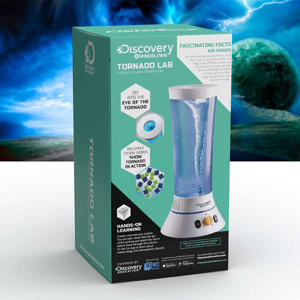 Discovery™ Tornado Lab, 5-Speed Cyclone Controller, Educational Learning Activity Kit, Fun and Exciting Toy, STEM Experiment Set for Boys, Girls,
