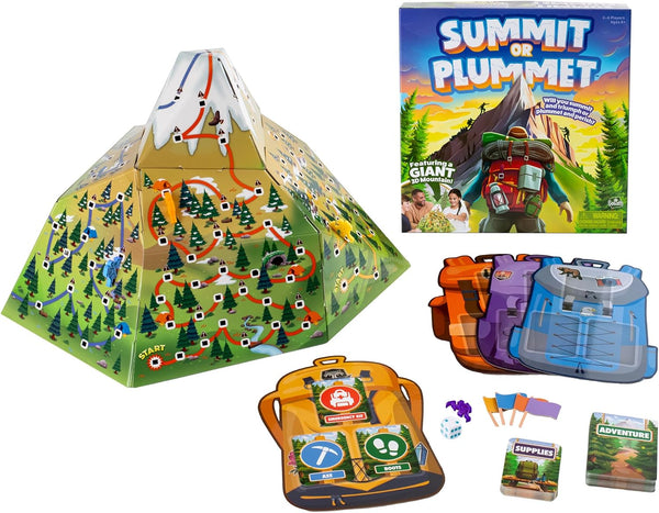 Goliath Summit or Plummet Game | Includes A Giant 13-Inch Tall 3D Mountain | 2-4 Players | Ages 8+ 6.35 x 10.5 x 0.1 inches