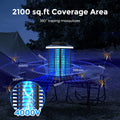 Bug Zapper Outdoor, 2025 Upgraded Mosquito Zapper 2 in 1 Rechargeable Bug Zapper Outdoor with 5000Mah Battery & LED Night Light, 4000V Electric