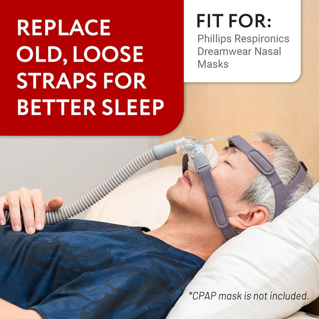 Impresa Replacement Headgear Strap for Nasal Dreamwear, Respironics & Airfit N30