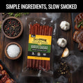 Tillamook Country Smoker Hunter’s Sausage Smoked Sausage, 16 Oz, 36 Ct, Bulk Pack, Real Hardwood Smoked Beef Meat Sticks, 8g Protein, 0g Sugar &
