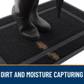 OLANLY Front Door Mat Outside 29.5x17, All-Season Heavy-Duty Rubber Doormat Black Classic Border Rectangular 29.5" x 17"