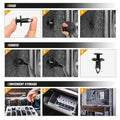 GOOACC 240PCS Bumper Retainer Clips Car Plastic Rivets Fasteners Push Retainer Kit 12 Popular Sizes Auto Push Pin Rivets Set -Door Trim Panel