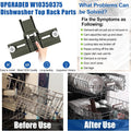 Upgraded W10350375 Dishwasher Top Rack Adjuster parts For Whirlpool WDT730PAHZ0 WDT750SAHZ0 Upper Rack Parts,WDTA50SAHZ0 WDT970SAHZ0 Dishwasher