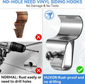 HUXOR (10 Pack) Vinyl Siding Clips Hooks, No-Hole Needed Outdoor Siding Hangers for Mounting Home Security Cameras, Stainless Steel