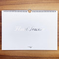 Habit Tracker Calendar (Undated 12 Month) Floral Design, Spiral Bound and Hanger, A4 Size (8,3"x11.7") Quality Heavy Paper, Monthly Habit Tracker