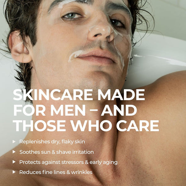 Hommeface Revitalizing Hydrogel Facial Mask Set for Men (5Ct) - Hydrating, Anti-Aging & Soothing Face Sheet Mask with Hyaluronic Acid, Vitamin B,