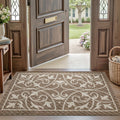 DEXI Front Door Mat 24X36, Washable Entryway Mat with Non Slip Backing, Low Profile Absorbent Moisture Dirt Trapper Entrance Floor Mats for Entry