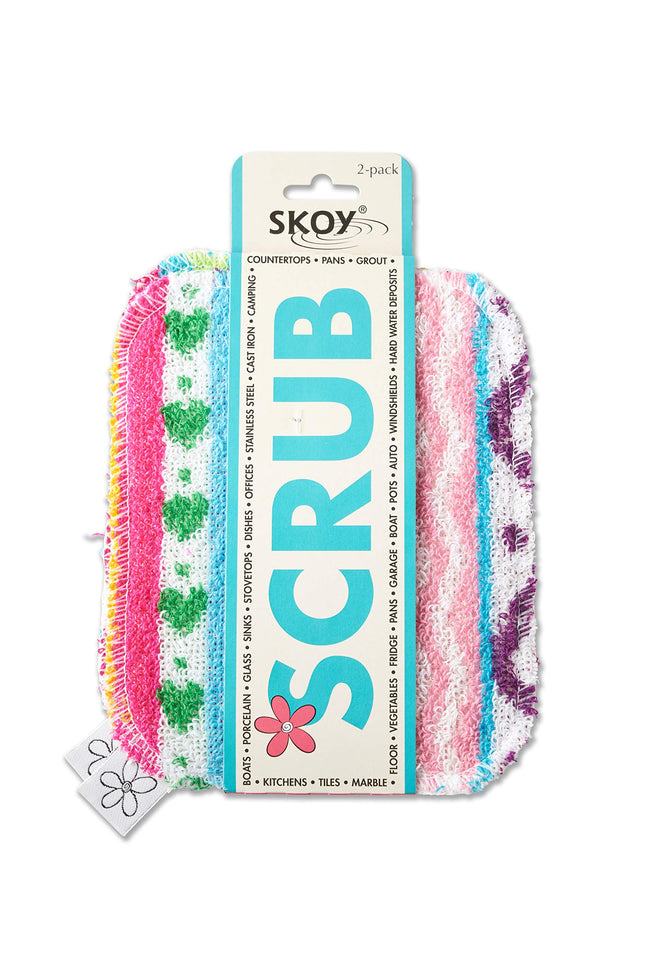 Skoy Scrub, 2-Pack Reusable, Non-Scratching Dish Scrubber for Kitchen and Househ