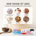 Beauticom 40 Pieces 3G/3ML Empty Clear Container Jars with MultiColor Lids for Powder Makeup, Cream, Lotion, Lip Balm/Gloss, Cosmetic Samples
