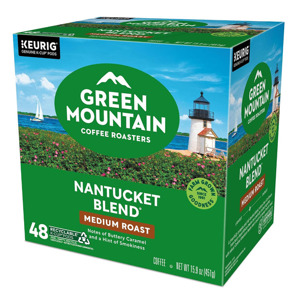 Green Mountain Coffee Roasters Nantucket Blend, Single-Serve Keurig K-Cup Pods, Medium Roast Coffee Pods, 48 Count Nantucket Blend 48 Count (Pack