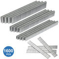 18 Gauge 1/4 Inch Narrow Crown Staples 4 Assorted Sizes 1600-Count | 400 PCS per Size: Galvanized Staples 1/2", 3/4", 1" & Brad Nails 5/8" fit