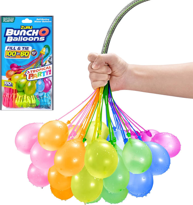 Bunch O Balloons Tropical Party by ZURU, 100+ Rapid-Filling Self-Sealing Tropica