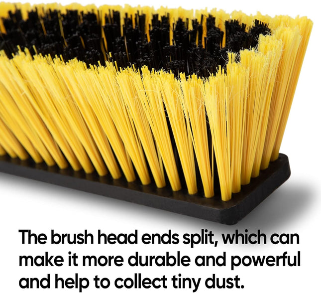 Yocada 18 Inch Push Broom Heavy-Duty Outdoor Commercial Broom Brush Stiff Bristl