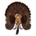 Ultimate Turkey Plaque by Illusion | Turkey Mounting Kit | Rustic Wall Mount Display Plaque | European Turkey Skull Included | Turkey Beard, Fan,