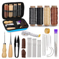 Leather Sewing Kit Leather Stitching Kit with Sewing Awl Waxed Thread Multicolor - Standard