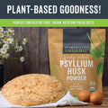 Viva Naturals Organic Psyllium Husk Powder, 24 Oz - Finely Ground, Unflavored Plant Based Superfood - Good Source of Fiber for Gluten-Free Baking,