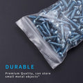 Small Plastic Bags, 400 PCS Mini Baggies, 4 Assorted Sizes, Transparent Jewelry Bag, Mini Bag, Resealable Poly Bags for Pill, Beads, Screws, Packaging