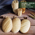 YIQINGJIE Natural Loofah Sponge Exfoliating Body Scrubber (3 Pack) Beige Beige 1 Count (Pack of 3)