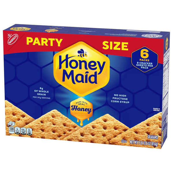HONEY MAID Graham Crackers, Lunch Snacks, Party Size, 28.8 oz 28.8 Ounce (Pack of 1)