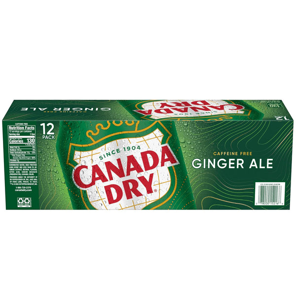 Canada Dry Ginger Ale Soda, 12 fl oz cans, 12 pack Ginger 12 Fl Oz (Pack of 12)