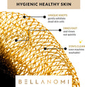 BELLANOMI African Exfoliating Net Sponge, Authentic, Ethically sourced from Nigeria, 45 inches Long, Back Scrubber for Daily use (Yellow)