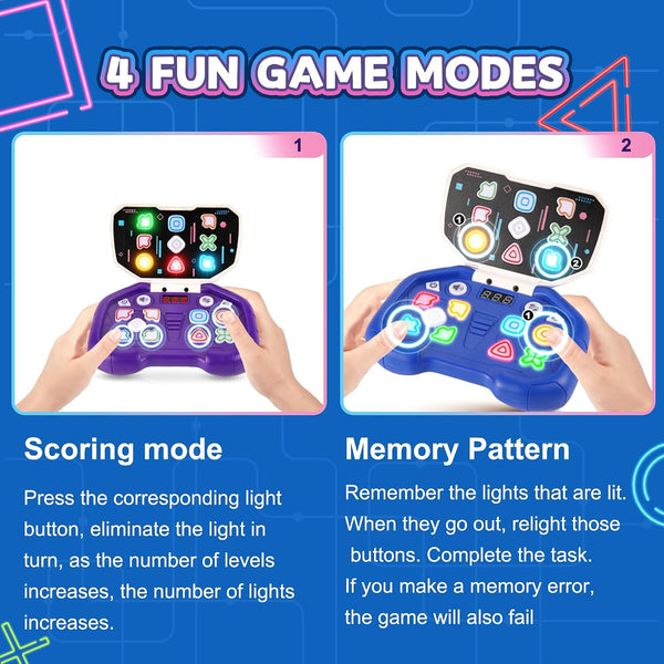 Fast-Push Puzzle Games | Electronic Bounce Fidget Toys | Educational Early Learning for Ages 3-12 | Boys & Girls | Navy Blue | Birthday & Party Gifts