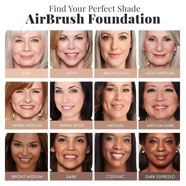 Magicminerals Airbrush Foundation by Jerome Alexander Ã¢ÂÂ 2Pc Set with Airbrush Foundation and Kabuki Brush - Spray Makeup with Anti-Aging