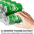 Simple Houseware Soda Can Organizer for Pantry / Refrigerator, Clear, Set of 2